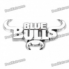 Decorative Bull Head Style Car Sticker - Silver