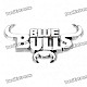 Decorative Bull Head Style Car Sticker - Silver