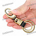 Stylish Zinc Alloy Dual Rings Keychain - Random Color