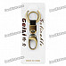 Stylish Zinc Alloy Dual Rings Keychain - Random Color