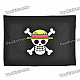 One Piece Luffy Skull Jolly Roger Flag (Black + White + Yellow)