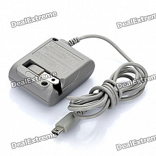 AC Charger/Power Adapter for Nintendo DS Lite - Grey (100~240V / 2-Flat-Pin Plug)