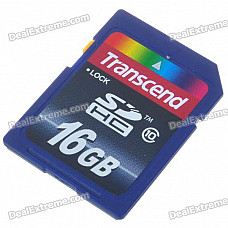 Transcend 16GB SDHC SD Mega Memory Card (Class 10 High Speed)