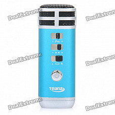 I9 Stylish Mini Portable KTV Singing Karaoke Player for Computer / Cellphone / MP3 / MP4 - Blue