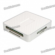 USB 3.0 SD/SDHC/TF/CF/MMC/M2 Card Reader - White (Max 64GB)