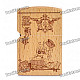 Black Butler Image Double Wooden Carved Anime Oil lighter - Light Brown