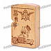 Black Butler Image Double Wooden Carved Anime Oil lighter - Light Brown