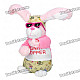 Cute Singing and Dancing Long Ear Rabbit Toy - Pink (4 x AA)