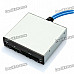 USB 3.0 3.5" Internal All-in-1 Card Reader - Silver + Black