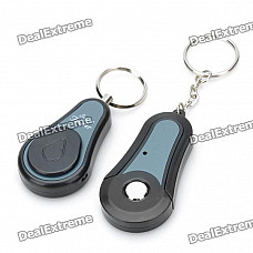 Electronic Key Finder Transmitter Receiver Keychain Set - Black (1 x CR1632 / 1 x CR2032)