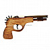 Classical Rubber Band Launcher Wooden Pistol Gun (Toy)