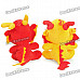 Cute Short Plush Chinese Dragon Doll Toys w/ Suction Cup (Pair)