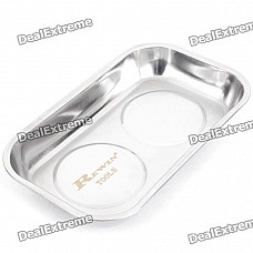 Stainless Steel Magnetic Small Parts Tray Dish - Silver