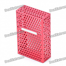 Mesh Aluminum Alloy Cigarette Case - Red