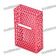 Mesh Aluminum Alloy Cigarette Case - Red