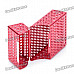 Mesh Aluminum Alloy Cigarette Case - Red