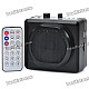 Rechargeable Multi-Function MP3 Player Megaphone Voice Amplifier w/ Mic / TF / USB / FM - Black