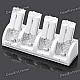 Charger Dock Stand + 4 x 2800mAh Battery Set for Nintendo Wii Remote Controller - White