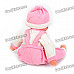 Cute Baby Style Laughter Plush Doll Toy - Coffee + White + Pink