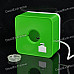 Creative Wall Socket Style Coin Bank with White Light - Green + White (2 x AG13)