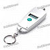 Compact 0.8" LCD Digital Tire Pressure Gauge Keychain - Silver