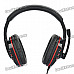 Kanen Stereo Headphone w/ Microphone - Red + Black (3.5mm Jack / 210cm-Length)