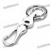 2-Rings Style Zinc Alloy Rhinestone Keychain - Silver