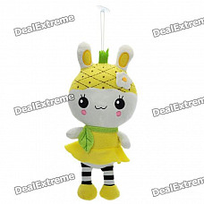 Cute Sound Recording Pineapple Fruit Rabbit Plush Doll Toy (3 x AG13)