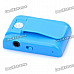 Mirror Rechargeable Clip-On Screen Free MP3 Player w/ TF Slot / 3.5mm Jack - Blue