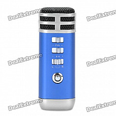 Stylish Mini Portable KTV Singing Karaoke Player for Computer / Cellphone / MP3 / MP4 - Dark Blue