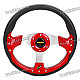 MOMO PU Sport Steering Wheel - Red + Black + Silver