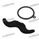 Cool Monocle On Cord w/ Moustache Cosplay Set - Black