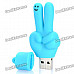 Cute V Gesture Style USB Flash Drive - Blue (8GB)