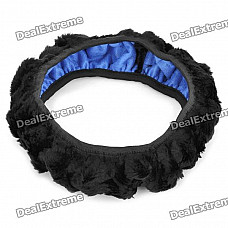 Warm Plush Elastic Steering Wheel Cover for Cold Weather - Random Color