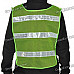 Light Reflector Stripe Safety Mesh Vest - Green