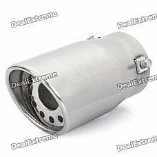 Stylish Stainless Steel Protective Car Exhaust Pipe Muffler - Silver