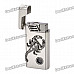 Cool Scorpion Pattern Zinc Alloy Windproof Gas Lighter - Grey