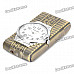 Stylish Cool 2-in-1 LED Colorful Light Metal Watch + Windproof Gas Lighter - Bronze ( 1 x SR626W)