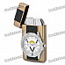 Stylish Cool 2-in-1 LED Colorful Light Metal Watch + Windproof Gas Lighter - Bronze ( 1 x SR626W)