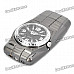 Stylish Cool Metal Windproof Gas Lighter w/ Watch + LED light + UV Lamp - Grey (1 x SR626W)