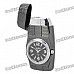 Stylish Cool Metal Windproof Gas Lighter w/ Watch + LED light + UV Lamp - Grey (1 x SR626W)