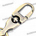 Dual Rings Shaped Zinc Alloy Keychain - Bronze