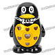 Cool QQ Cartoon Style LED Colorful Flashing Light Windproof Gas Lighter - Yellow + Black