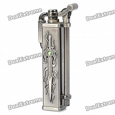 Classical Zinc Alloy Rhinestone Antiquing Oil Lighter