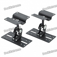 Universal Wall Ceiling Speaker Hanger Mount Stand - Black (2-Piece)