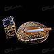 Golden Bird Cage Ashtray with Lighter Set