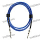 6.35mm Male to Male Audio Connection Cable for Guitar / Bass + More - Blue (3 Meters)