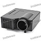 Mini 3W LED 800LM Projector w/ TF Slot - Black (200:1 / 320x240 Pixels)