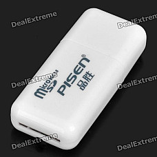 Pisen High Speed USB 2.0 TF Card Reader - White