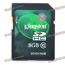 Genuine Kingston SDHC CLASS 10 SD Card with Write Protection Switch (8GB)